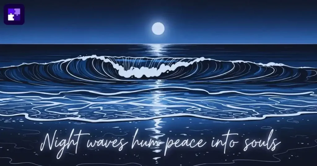 Calmness night at the beach quotes