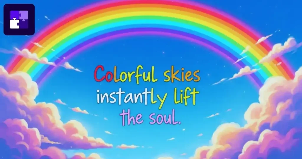 Colorful Rainbow Captions