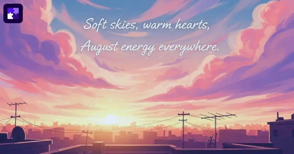 Aesthetic August Captions