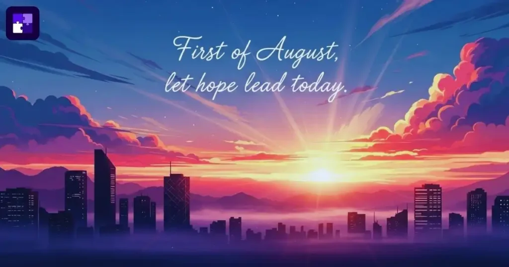 First day of August quotes