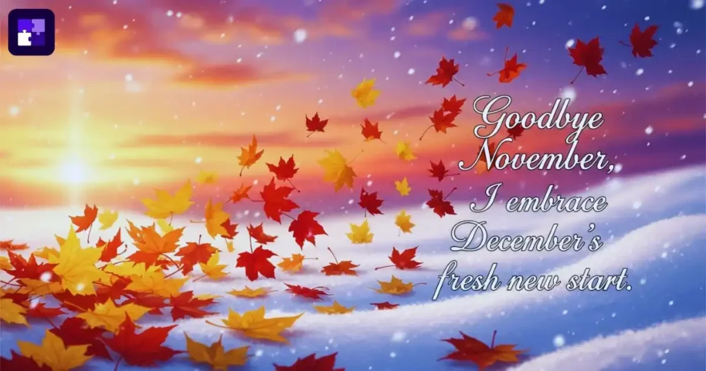 Goodbye November & Welcome December Quotes