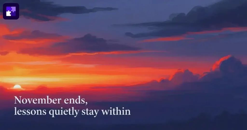 Thoughtful last day of November quotes