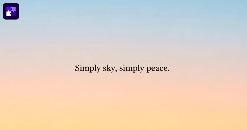 Minimalist Sky Captions